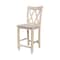 Whitewood Industries Solid Wood Double X-Back Counter Height Dining Stool - 24" Seat Height S-202 - alternate 1